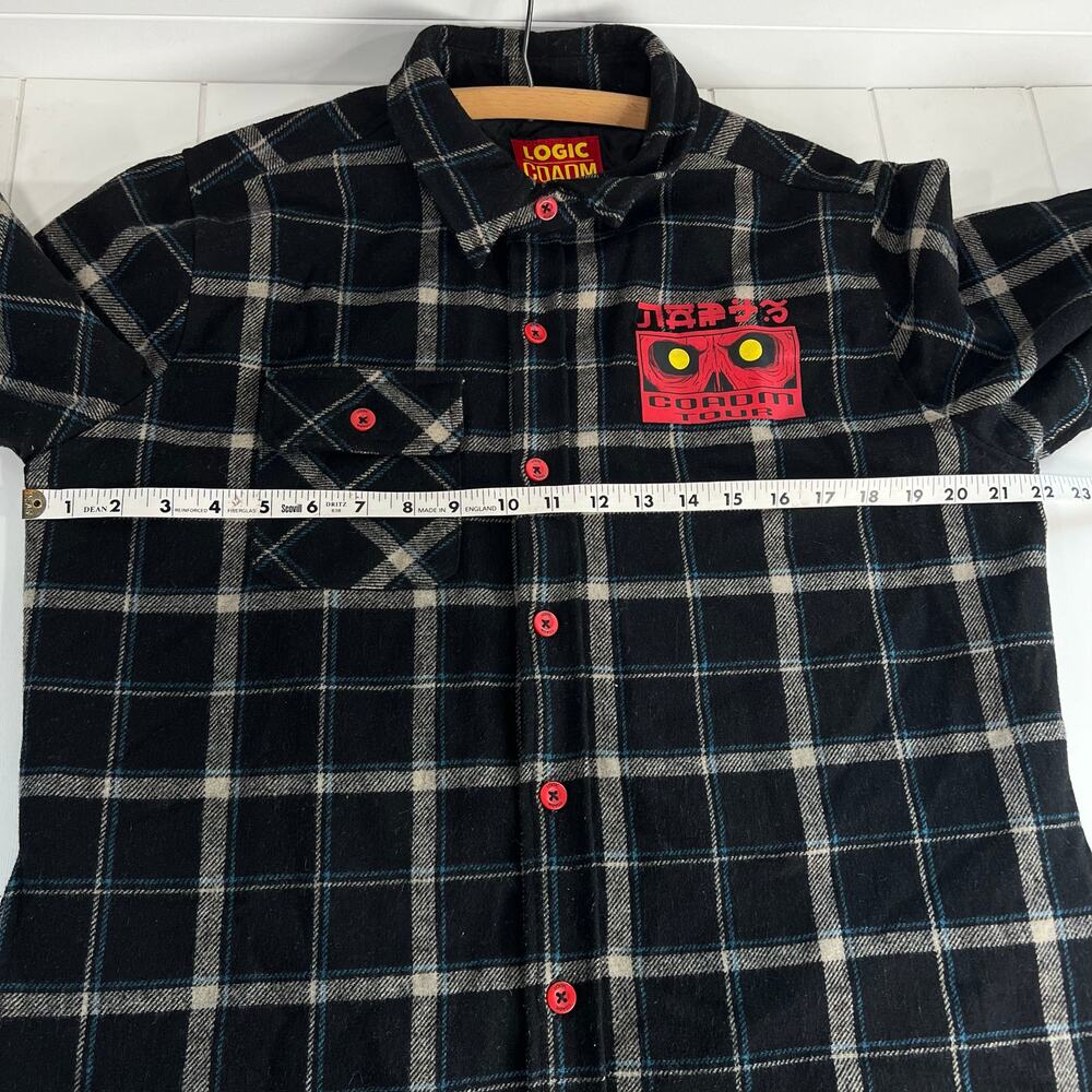 Logic COADM Tour 2019 Plaid Shirt Sz Medium Bobby Boy Wool Blend Flannel Jacket - Picture 4 of 10